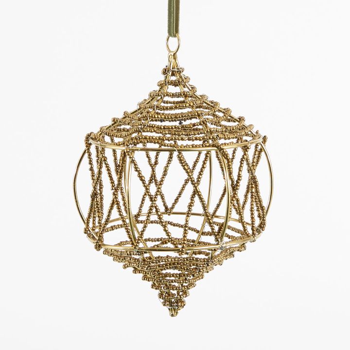 Threaded Metal Conical Bauble