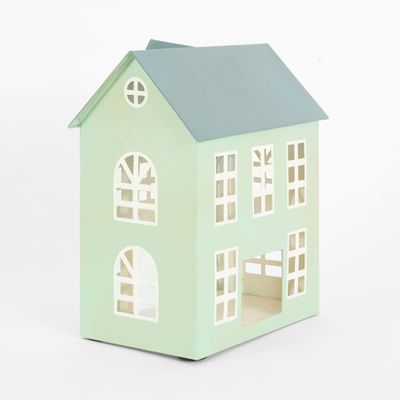 Hand Painted Metal Village Manor House