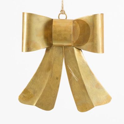 Gold Metal Hanging Bow Decoration