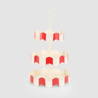 3 Tier Stand Red & White