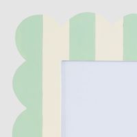 Ciao Bella Scalloped Photo Frame Green & White