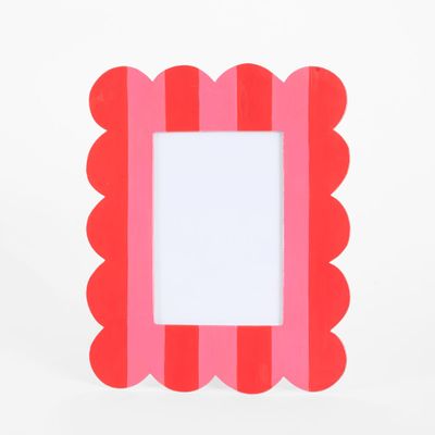 Ciao Bella Scalloped Photo Frame Red & Pink