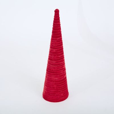 Velvet Ribbon Cone Tree Large Red