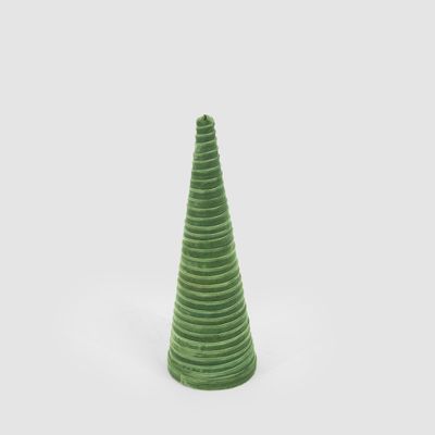 Velvet Ribbon Cone Tree Small Green