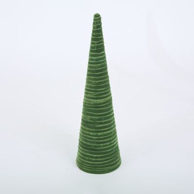 Velvet Ribbon Cone Tree Large Green