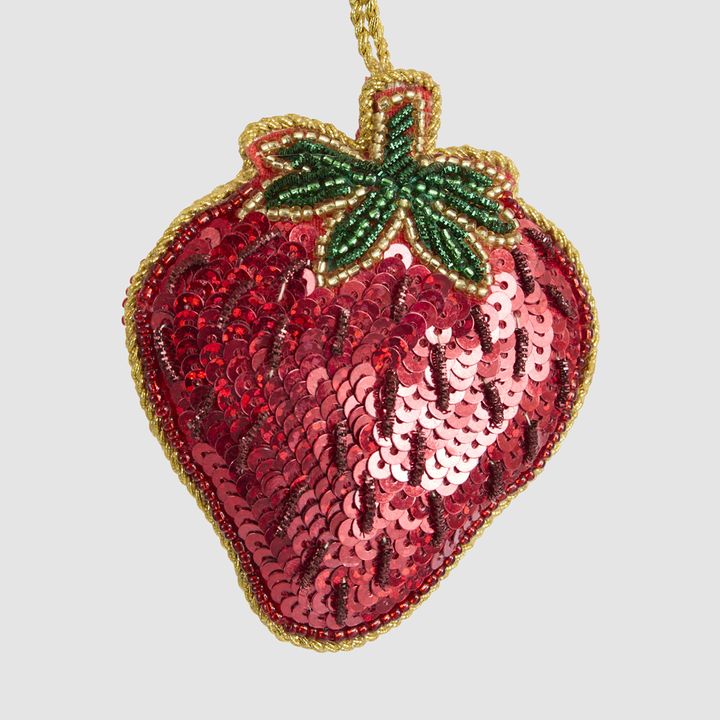 Ciao Bella! Sequin Strawberry Decoration