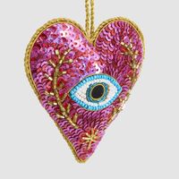 Marrek Eye Heart Sequin Heart Decoration