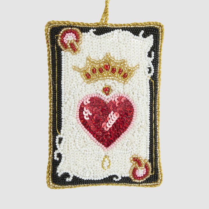 Queen of Hearts Beaded Decoration