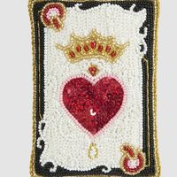 Queen of Hearts Beaded Decoration