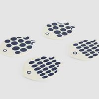 Nautical Ceramic Fish Coasters Set of 4