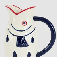 Nautical Ceramic Fish Jug Large