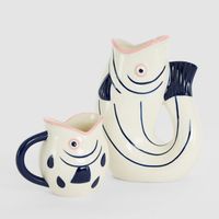 Nautical Ceramic Fish Jug Small