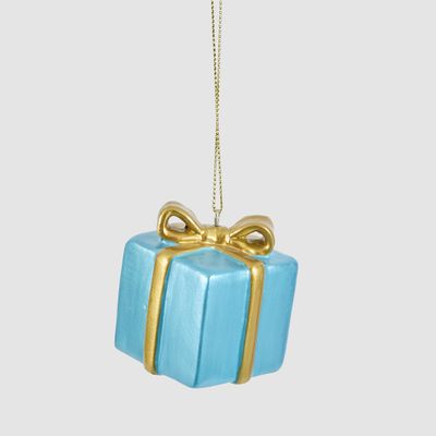 Metallic Present Decoration Blue