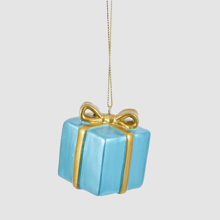 Metallic Present Decoration Blue