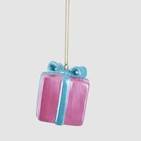 Metallic Present Decoration Fuchsia