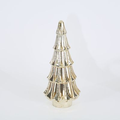 Layered Golden Glass Cone Tree Small