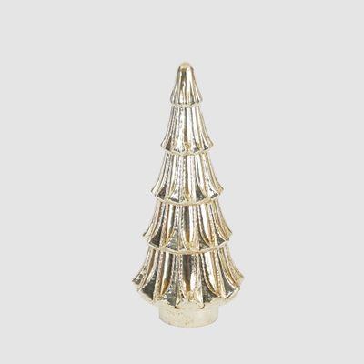 Layered Golden Glass Cone Tree Small