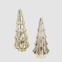 Layered Golden Glass Cone Tree Small