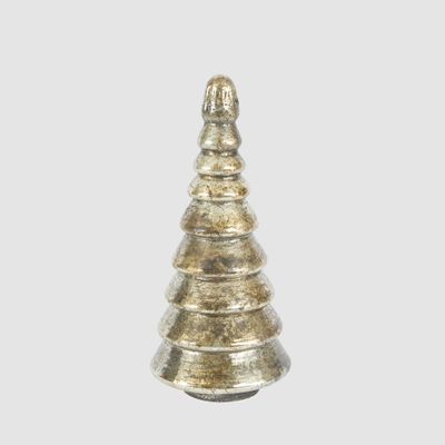Antiqued Glass Cone Tree Tall