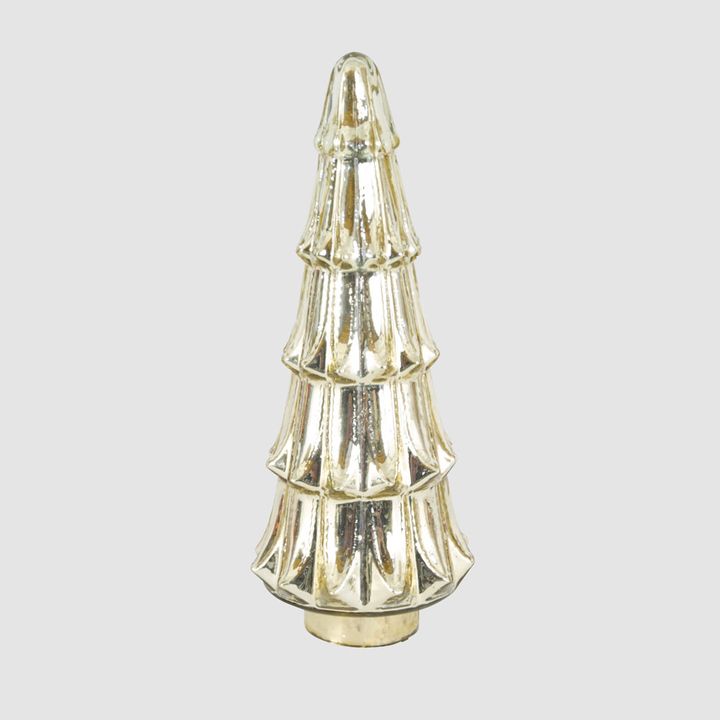 Layered Golden Glass Cone Tree Large