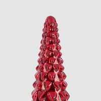 Layered Glass Cone Tree Large Red