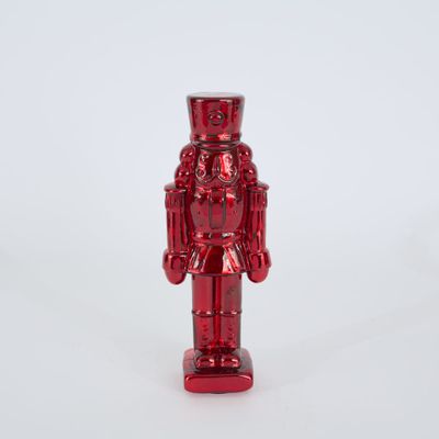 Glass Nutcracker Large Red