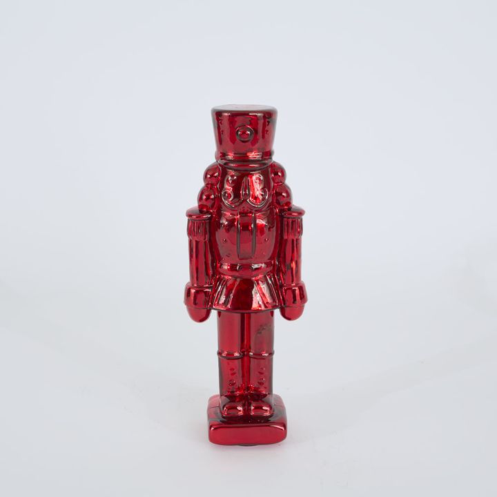 Glass Nutcracker Large Red