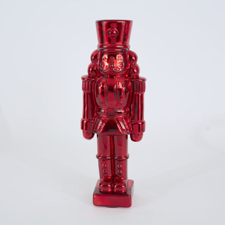 Glass Nutcracker Small Red