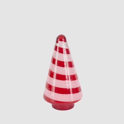 Ciao Bella Red & Pink Glass Cone Tree Small