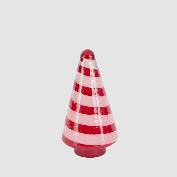 Ciao Bella Red & Pink Glass Cone Tree Small