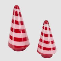 Ciao Bella Red & Pink Glass Cone Tree Small