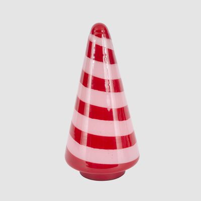 Ciao Bella Red & Pink Glass Cone Tree Large