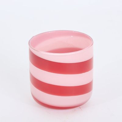 Ciao Bella Red & Pink Glass Candle Holder