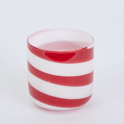Candy Cone Stripe Glass Tealight Holder