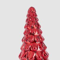 Layered Glass Cone Tree Small Red
