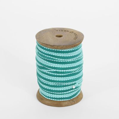 Verdant Velvet Ticking Ribbon 15mm x 10m