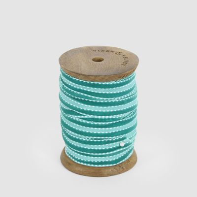 Verdant Velvet Ticking Ribbon 15mm x 10m