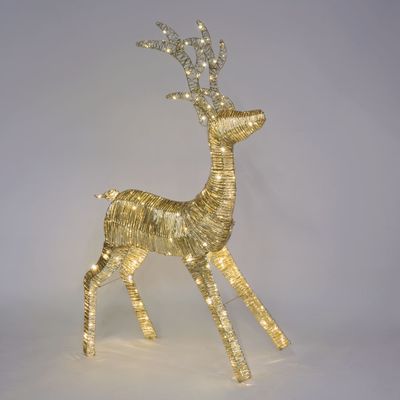 Wrapt Light Up Golden Reindeer Small