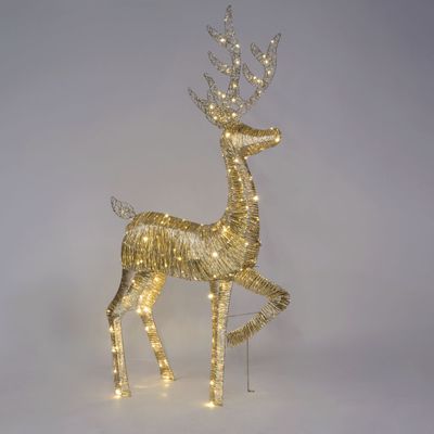 Wrapt Light Up Golden Reindeer Medium