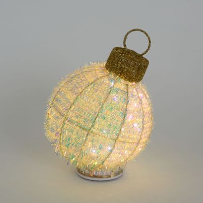 Vintage Tinsel Rotating Bauble Decoration Small