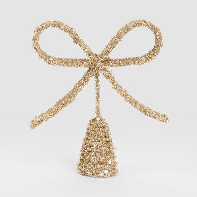 Golden Bow Tree Topper