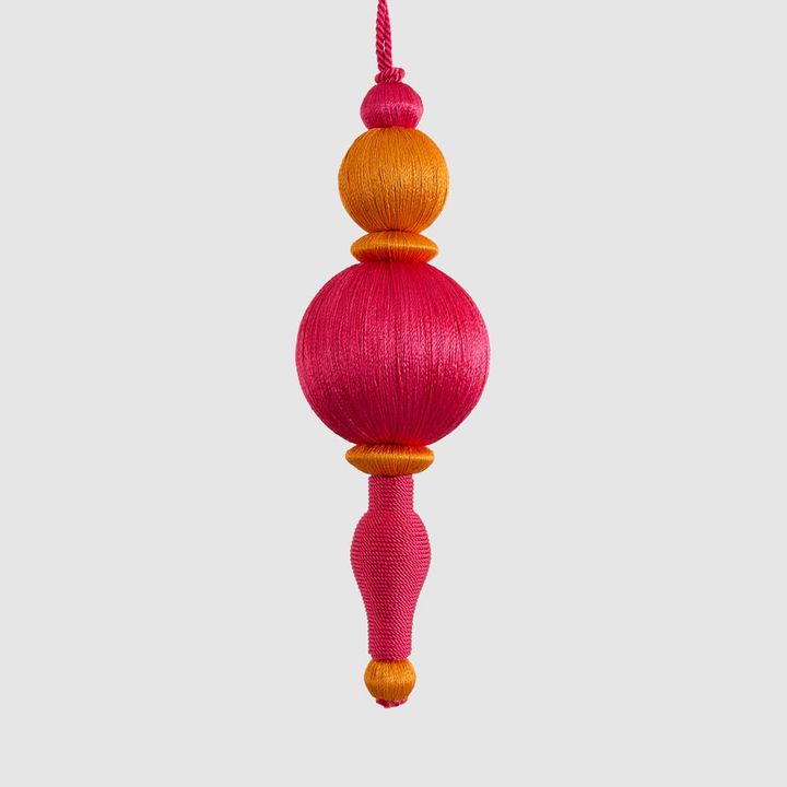 Silk Finial Fuchsia & Orange