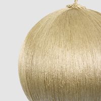 Silk Bauble Large Champagne