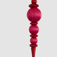 Silk Finial Red & Fuchsia