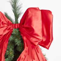 Large Silk Bow Scarlet Red