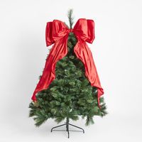 Large Silk Bow Scarlet Red