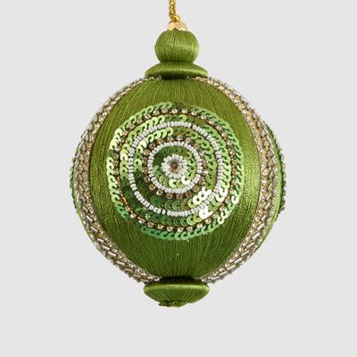 Rajasthan Silk Bauble Olive Green