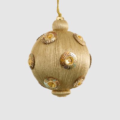 Silk Sequin Bauble Gold