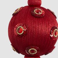 Silk Sequin Bauble Red