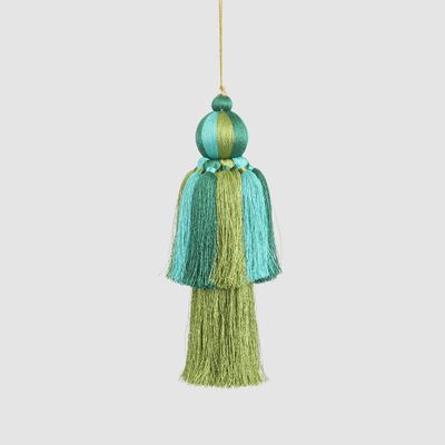 Verdant Silk Tassel Decoration Green